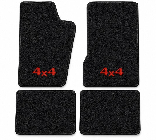 1984-1990 Jeep Wagoneer Cutpile Floor Mats with Embroidered Logo Choices - 4-Piece - product details image 3