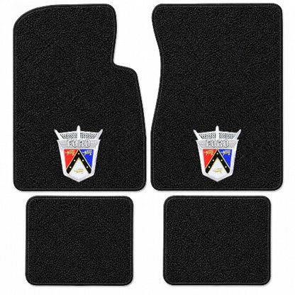 1957-1958 Ford Fairlane 500 2DR Hardtop Loop Floor Mats with Embroidered Logo Choices - 4-Piece - product details image 6