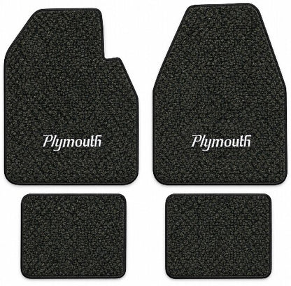 1962-1964 Plymouth Belvedere Auto Tuxedo Floor Mats with Embroidered Logo Choices - 4-Piece - product details image 3