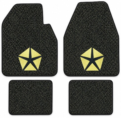 1962-1964 Plymouth Belvedere Auto Tuxedo Floor Mats with Embroidered Logo Choices - 4-Piece - product details image 4