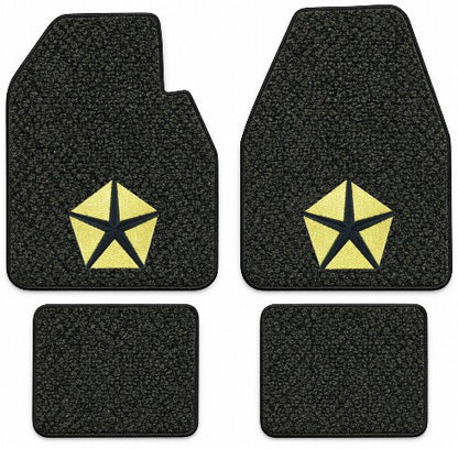 1962-1964 Plymouth Belvedere Auto Tuxedo Floor Mats with Embroidered Logo Choices - 4-Piece - product details image 4