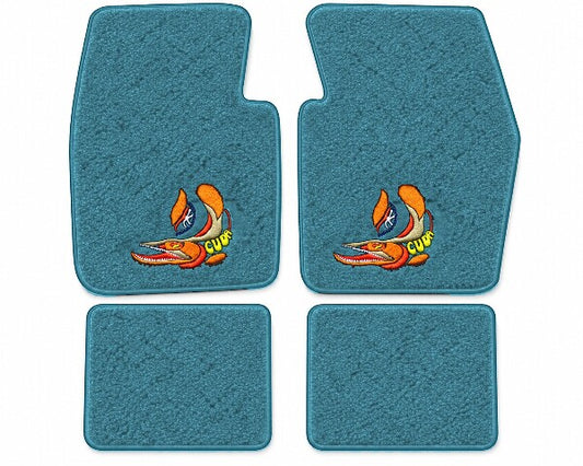 1970-1973 Plymouth Cuda Loop Floor Mats with Embroidered Logo Choices - 4-Piece - product image