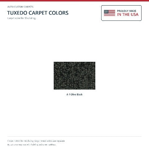 1957-1958 Oldsmobile Super 88 Tuxedo Floor Mats with Embroidered Logo Choices - 4-Piece - product details image 5