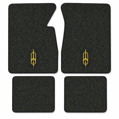 1957-1958 Oldsmobile Super 88 Tuxedo Floor Mats with Embroidered Logo Choices - 4-Piece - product image