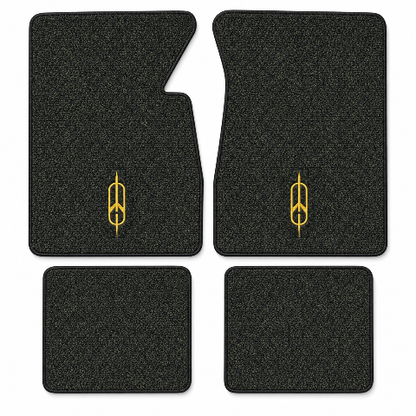 1957-1958 Oldsmobile Super 88 Tuxedo Floor Mats with Embroidered Logo Choices - 4-Piece - product image