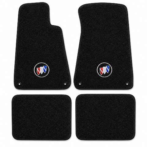 1994-1996 Buick Roadmaster Cutpile Floor Mats with Embroidered Logo Choices with Snaps - 4-Piece - product details image 2