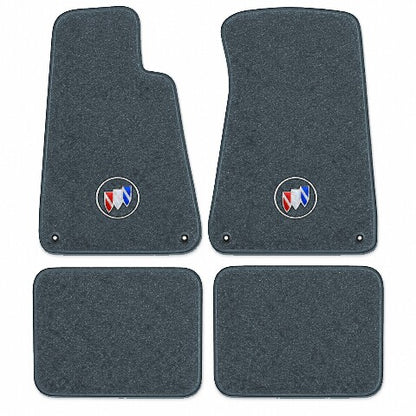 1994-1996 Buick Roadmaster Cutpile Floor Mats with Embroidered Logo Choices with Snaps - 4-Piece - product image