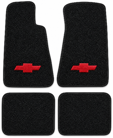 1994-1996 Chevy Impala Cutpile Floor Mats with Embroidered Logo Choices without Snaps - 4-Piece - product details image 2
