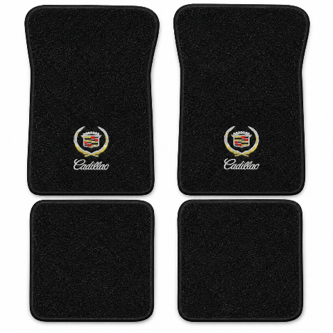 1992-93 Cadillac DeVille 4DR Sedan FWD Cutpile Floor Mats with Embroidered Logo Choices - 4-Piece - product details image 2
