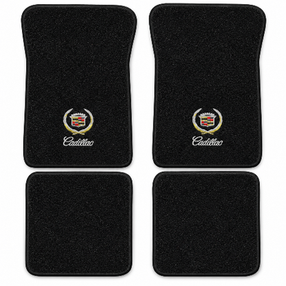 1992-93 Cadillac DeVille 4DR Sedan FWD Cutpile Floor Mats with Embroidered Logo Choices - 4-Piece - product details image 2