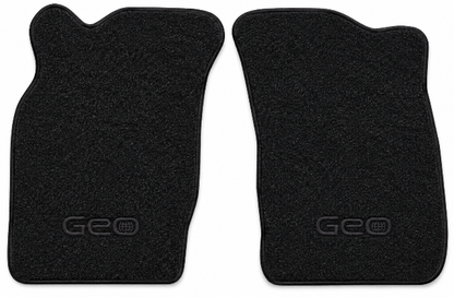 1989-1990 Geo Metro Cutpile Floor Mats with Embroidered Logo Choices Front - 2-Piece - product details image 2