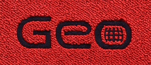 1989-1990 Geo Metro Cutpile Floor Mats with Embroidered Logo Choices Front - 2-Piece - product details image 4