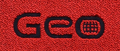 1989-1990 Geo Metro Cutpile Floor Mats with Embroidered Logo Choices Front - 2-Piece - product details image 4