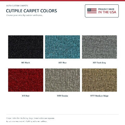 1989-1990 Geo Metro Cutpile Floor Mats with Embroidered Logo Choices Front - 2-Piece - product details image 6