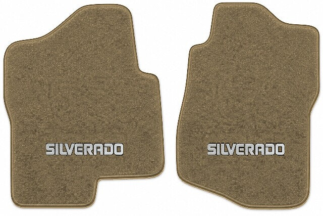 2007-2013 Chevy Silverado 1500 Ext Cab Cutpile Floor Mats with Embroidered Logo Choices - 2-Piece - product image