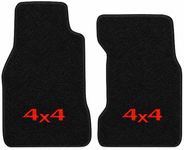 1984 Toyota Reg Cab Cutpile Floor Mats with Embroidered Logo Choices - 2-Piece - product details image 2