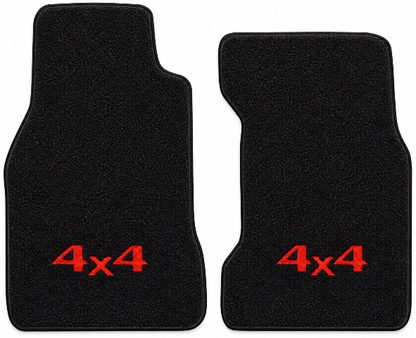 1984 Toyota Reg Cab Cutpile Floor Mats with Embroidered Logo Choices - 2-Piece - product details image 2