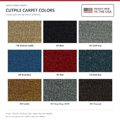 1984 Toyota Reg Cab Cutpile Floor Mats with Embroidered Logo Choices - 2-Piece - product details image 6