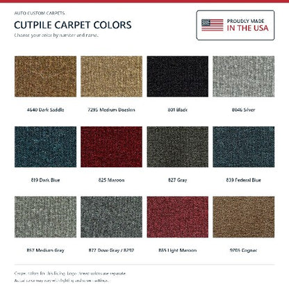 1987-1992 Cadillac Brougham RWD Cutpile Floor Mats with Embroidered Logo Choices - 4-Piece - product details image 7