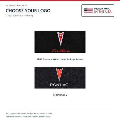 1964-1965 Pontiac LeMans Loop Floor Mats with Embroidered Logo Choices - 4-Piece - product details image 6