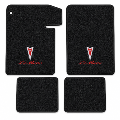 1964-1965 Pontiac LeMans Loop Floor Mats with Embroidered Logo Choices - 4-Piece - product details image 2