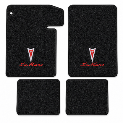 1964-1965 Pontiac LeMans Loop Floor Mats with Embroidered Logo Choices - 4-Piece - product details image 2