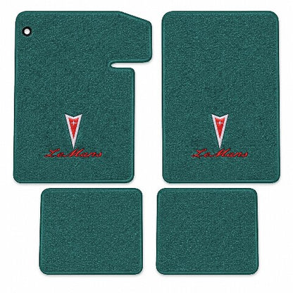 1964-1965 Pontiac LeMans Loop Floor Mats with Embroidered Logo Choices - 4-Piece - product image