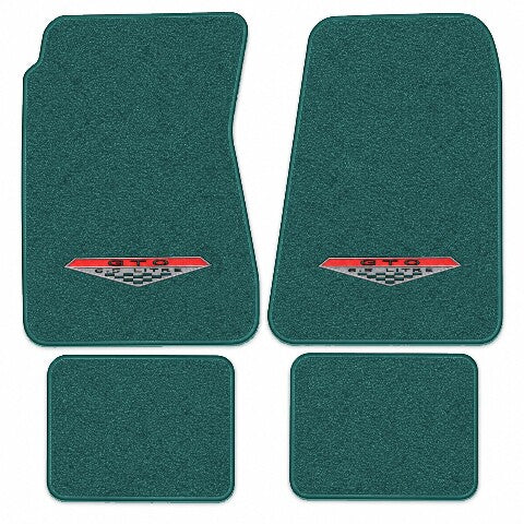 1966-1967 Pontiac GTO 4spd Loop Floor Mats with Embroidered Logo Choices - 4-Piece - product image