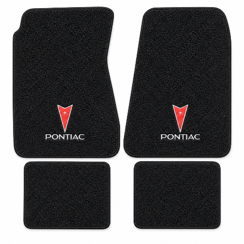 1966-1967 Pontiac LeMans 4spd Loop Floor Mats with Embroidered Logo Choices - 4-Piece - product details image 2