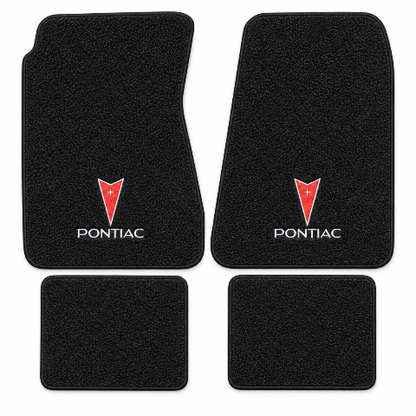 1966-1967 Pontiac LeMans 4spd Loop Floor Mats with Embroidered Logo Choices - 4-Piece - product details image 2