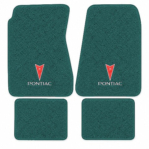 1966-1967 Pontiac LeMans 4spd Loop Floor Mats with Embroidered Logo Choices - 4-Piece - product image