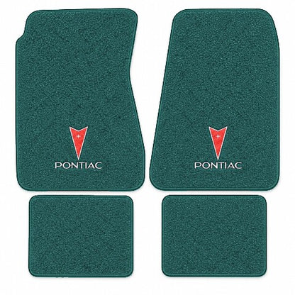 1966-1967 Pontiac LeMans 4spd Loop Floor Mats with Embroidered Logo Choices - 4-Piece - product image