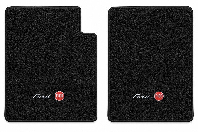 1961-1964 Ford F-100 Loop Floor Mats with Embroidered Logo Choices - 2-Piece - product details image 4