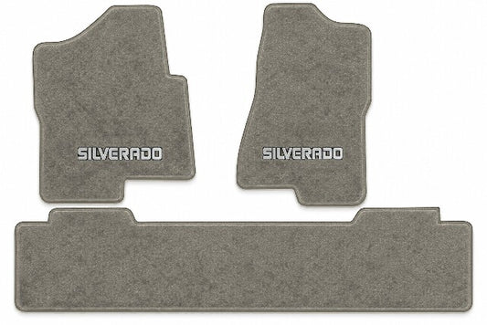 2007 Chevy Silverado 1500 Classic Ext Cab Frts & Rr Logo Floor Mats - 3-Piece - product image