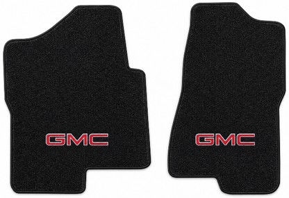 2007 GMC Sierra 1500 Classic Reg Cab Cutpile Floor Mats with Embroidered Logo Choices - 2-Piece - product details image 2