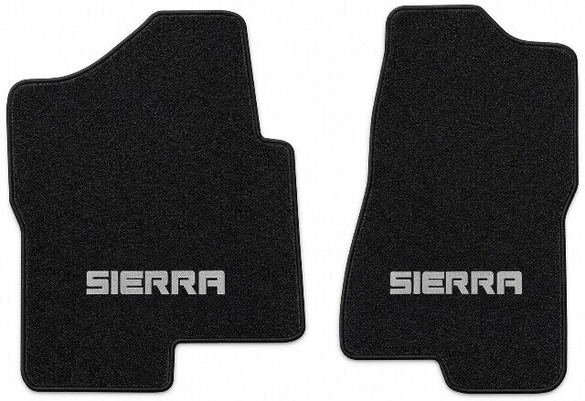 2007 GMC Sierra 1500 Classic Reg Cab Cutpile Floor Mats with Embroidered Logo Choices - 2-Piece - product details image 3