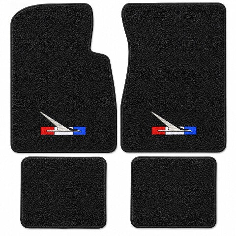 1960-1962 Ford Falcon 2DR/4DR Loop Floor Mats with Embroidered Logo Choices - 4-Piece - product details image 7