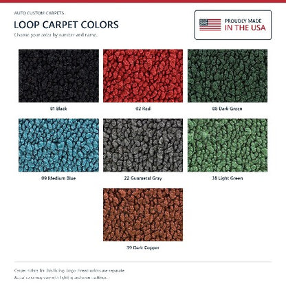 1958 Oldsmobile 98 Loop Floor Mats with Embroidered Logo Choices - 4-Piece - product details image 6