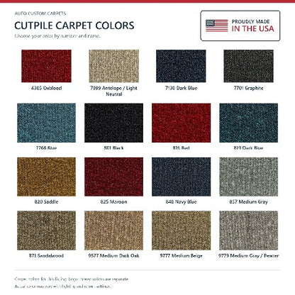 1992-1999 GMC C1500 Column Shift Cutpile Floor Mat Embroidered Logos Front - 1-Piece - product details image 7