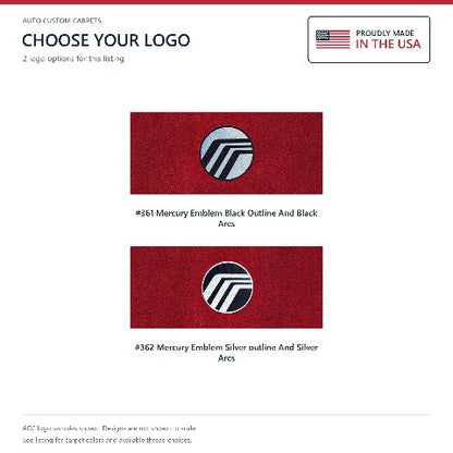 1993-98 Villager Frts Rr Runners & Side Door Floor Mats with Embroidered Logo Choices - 5-Piece - product details image 6