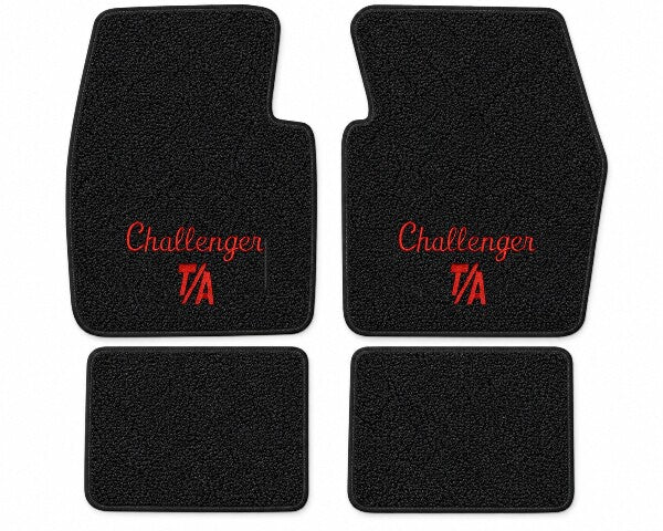 1970-1973 Dodge Challenger Loop Floor Mats with Embroidered Logo Choices - 4-Piece - product details image 5