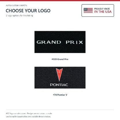 1997-2005 Pontiac Grand Prix Cutpile Floor Mats with Embroidered Logo Choices - 4-Piece - product details image 6