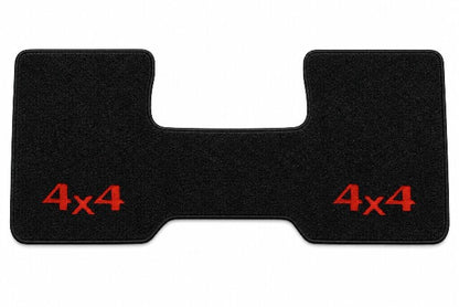 1975-86 Chevy C10 2WD Auto/3sp Low Tnl Floor Mat Embroidered Logos Front - 1-Piece - product details image 3
