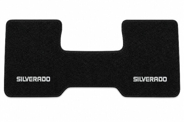 1975-86 Chevy C10 2WD Auto/3sp Low Tnl Floor Mat Embroidered Logos Front - 1-Piece - product details image 4