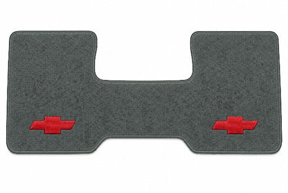 1975-86 Chevy C10 2WD Auto/3sp Low Tnl Floor Mat Embroidered Logos Front - 1-Piece - product image