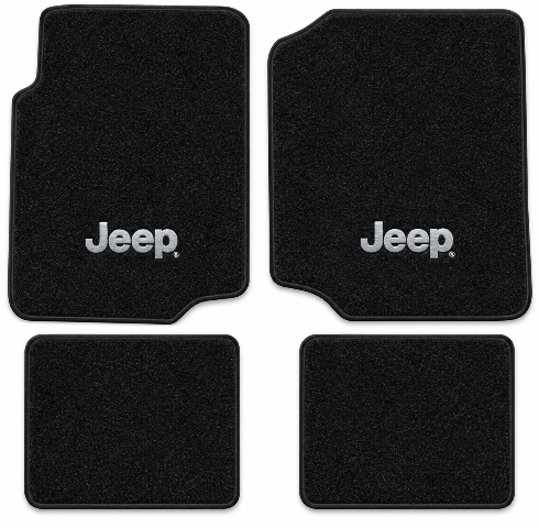 1976-1986 Jeep CJ7 Cutpile Floor Mats with Embroidered Logo Choices - 4-Piece - product details image 2