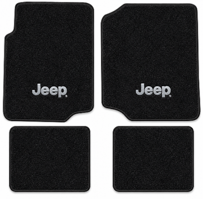 1976-1986 Jeep CJ7 Cutpile Floor Mats with Embroidered Logo Choices - 4-Piece - product details image 2