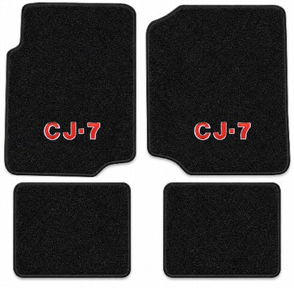 1976-1986 Jeep CJ7 Cutpile Floor Mats with Embroidered Logo Choices - 4-Piece - product details image 4