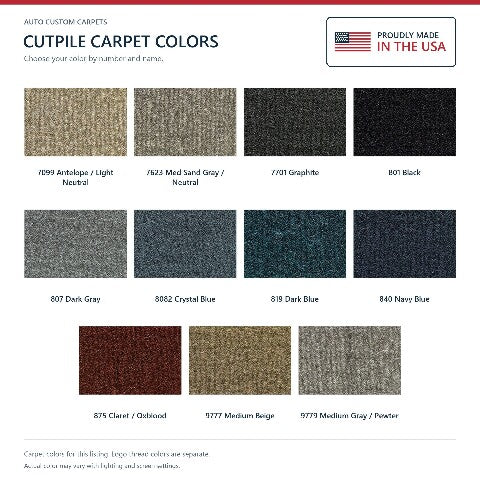 1992-1999 Buick LeSabre Custom Cutpile Floor Mats with Embroidered Logo Choices - 4-Piece - product details image 6