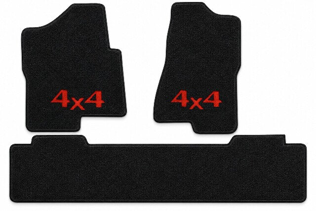 1999-06 Chevy Silverado 1500 Ext Cab Frts & Rr Floor Mats with Embroidered Logo Choices - 3-Piece - product details image 3
